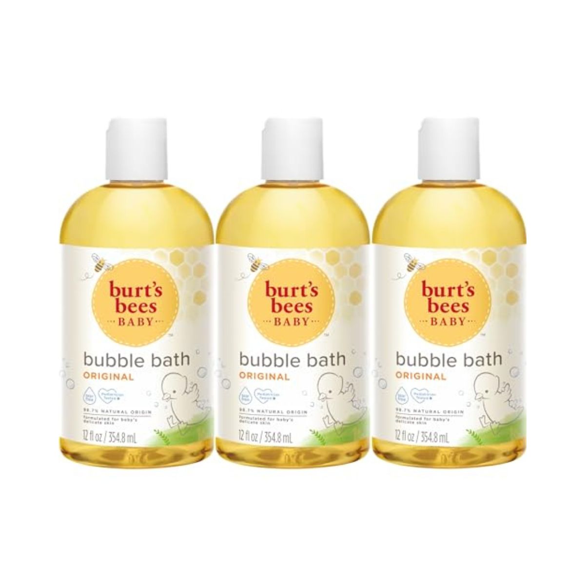 Burt's Bees Baby Bubble Bath, Tear Free Baby Wash - 12 Oz Pack of 3