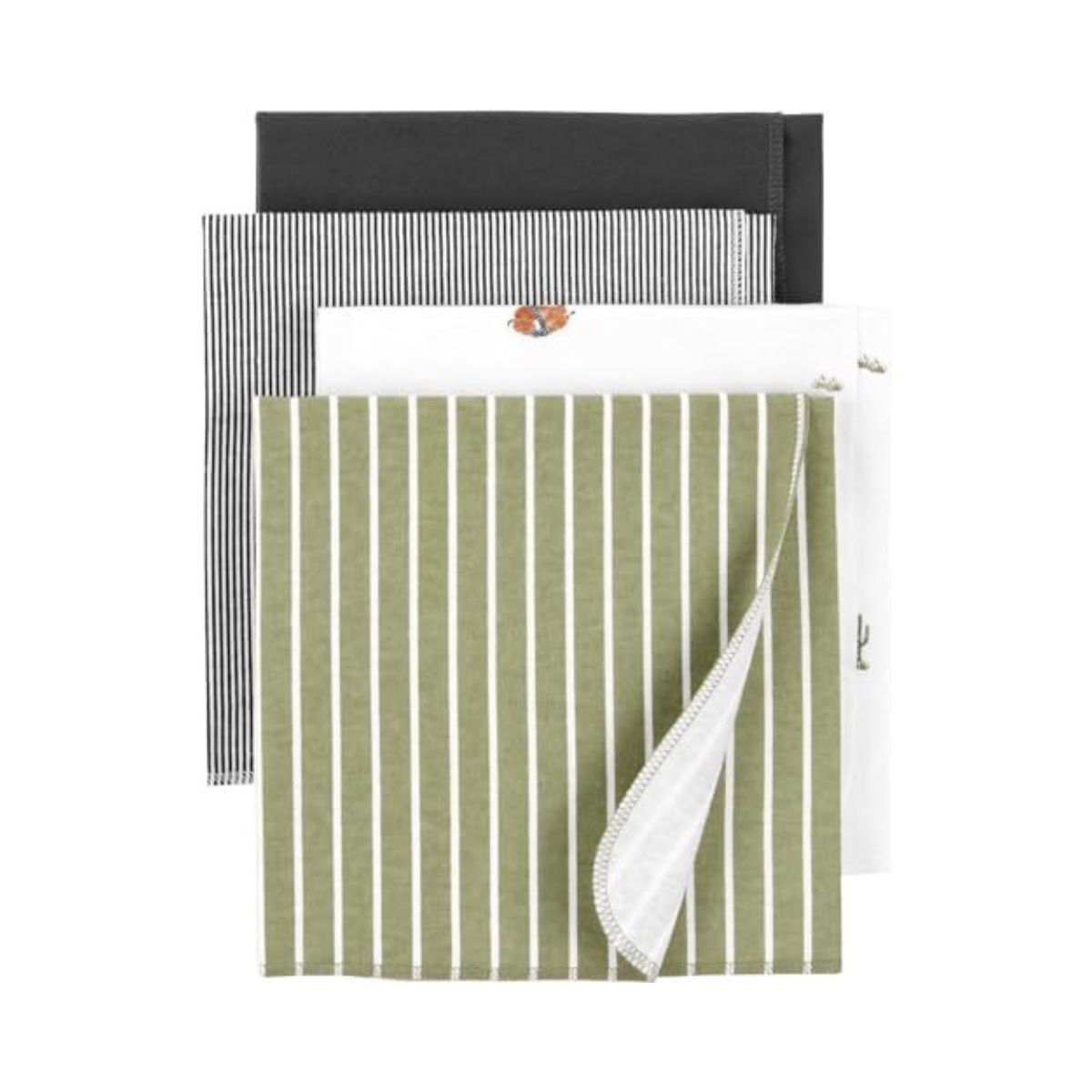 Carter's Baby 4-Pack Receiving Blankets (Green)