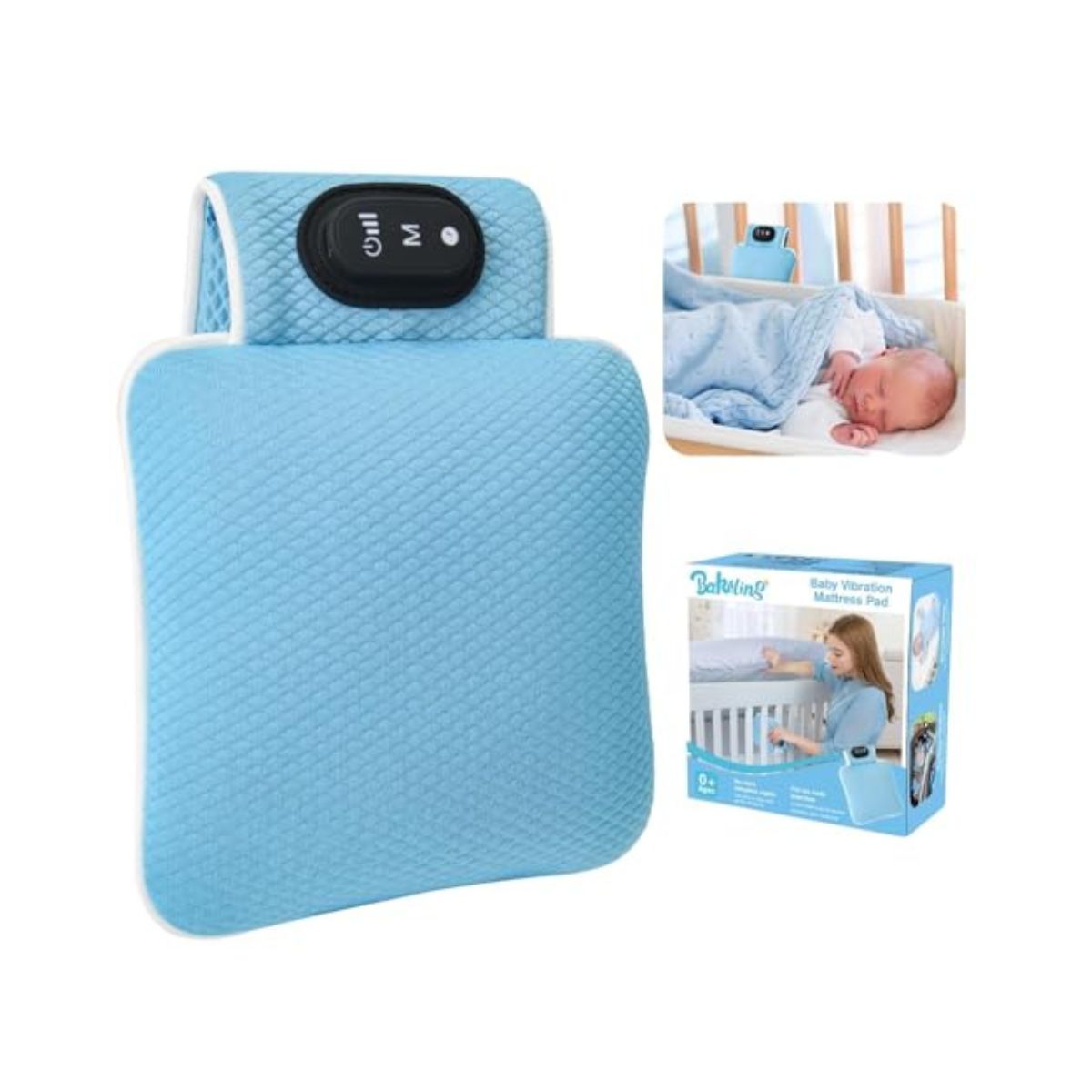 Baby Vibrating Sleep Soother, Baby Sleep Aid, Portable Baby Soothers for Sleep, 3 Adjustable Vibration Modes, 90 Min Timer, Baby Sleep Soother for Home & Travel, Use for Cribs & Strollers