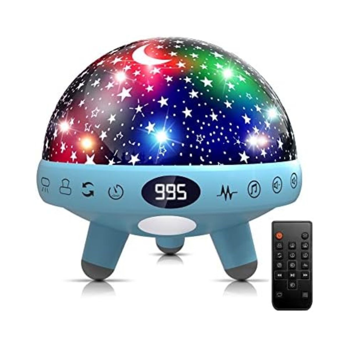 YACHANCE Night Light for Kids Room with Sound Machine Baby Night Light Star Projector White Noise Machine for Sleeping Soother Nursery Lamp 9 Natural Sounds 20 Lullabies with Remote Timer