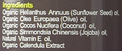 US Organic Baby Oil with Calendula, Jojoba, and Olive Oil with Vitamin E, USDA Certified Organic, No Alcohol, Paraben, Artificial Detergents, Color, Synthetic Perfumes, 5 fl. Oz (Pure Unscented)