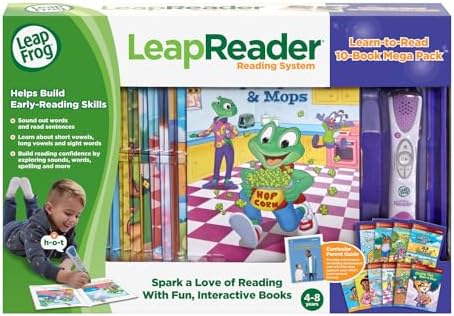 LeapFrog LeapReader System Learn-to-Read 10 Book Mega Pack, Pink