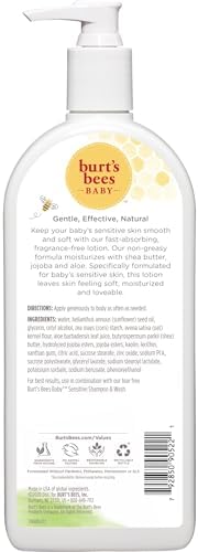 Burt's Bees Baby Ultra Gentle Lotion with Aloe for Sensitive Skin, Pediatrician Tested, 99.0% Natural Origin, Pack of 3