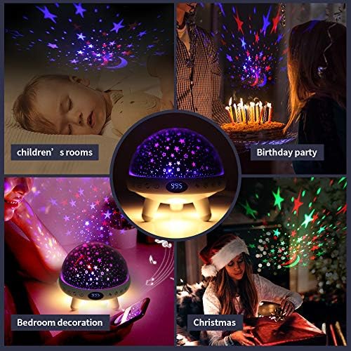 YACHANCE Night Light for Kids Room with Sound Machine Baby Night Light Star Projector White Noise Machine for Sleeping Soother Nursery Lamp 9 Natural Sounds 20 Lullabies with Remote Timer