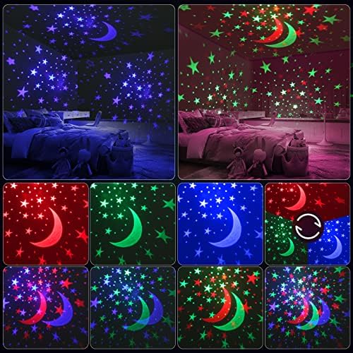 YACHANCE Night Light for Kids Room with Sound Machine Baby Night Light Star Projector White Noise Machine for Sleeping Soother Nursery Lamp 9 Natural Sounds 20 Lullabies with Remote Timer