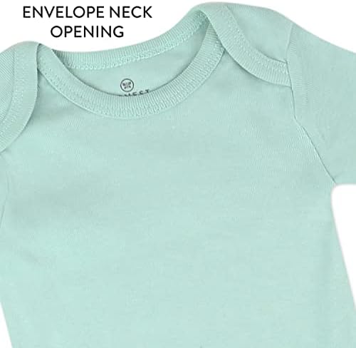 HonestBaby 5-pack Short Sleeve Bodysuits One-piece 100% Organic Cotton for Infant Baby Girls
