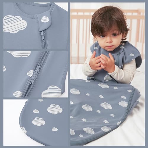 Unisex Sleeping Bag for Babies and Toddlers 0.5 Tog Sleep Sack 6-18 Months, Baby Sleep Sack, Newborn Sleep Sack, Wearable Blanket Baby,One Piece Sleeveless,Gifts for Baby