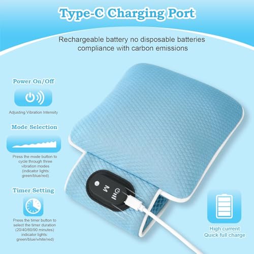 Baby Vibrating Sleep Soother, Baby Sleep Aid, Portable Baby Soothers for Sleep, 3 Adjustable Vibration Modes, 90 Min Timer, Baby Sleep Soother for Home & Travel, Use for Cribs & Strollers
