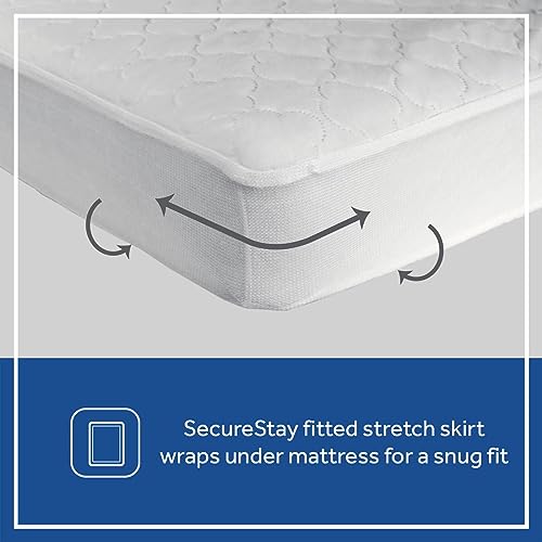 Sealy Baby 2-PACK Fitted Waterproof Infant Crib Mattress Protector Pad and Toddler Bed Cover, Durable and Comfortable Topper, Machine Washable and Dryer Friendly, 52” x 28”- White